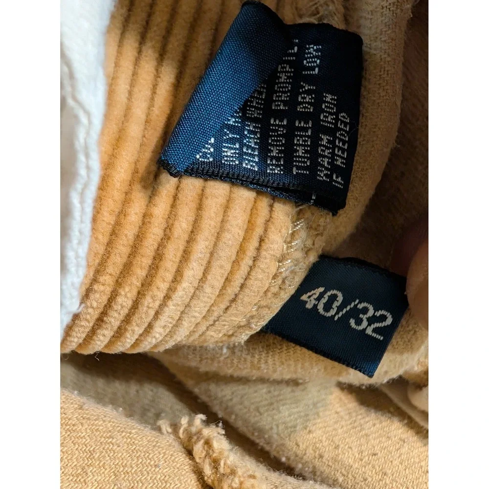 Polo Ralph Lauren Andrew Pant 40x(28)32 Tan Corduroy‎ Pleated Relaxed Trousers